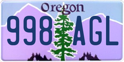 OR license plate 998AGL