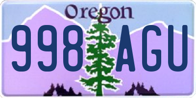 OR license plate 998AGU