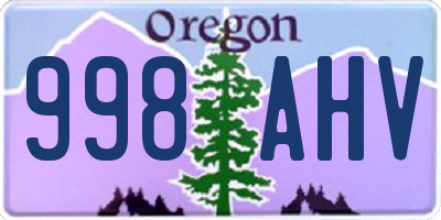 OR license plate 998AHV