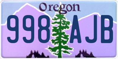 OR license plate 998AJB