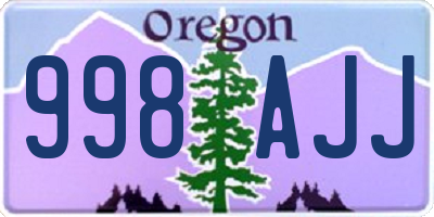 OR license plate 998AJJ