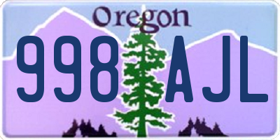 OR license plate 998AJL