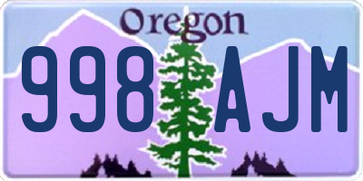 OR license plate 998AJM