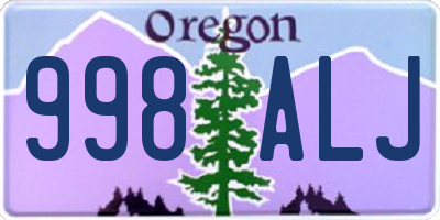 OR license plate 998ALJ