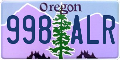 OR license plate 998ALR