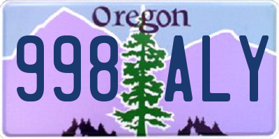 OR license plate 998ALY
