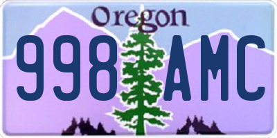 OR license plate 998AMC