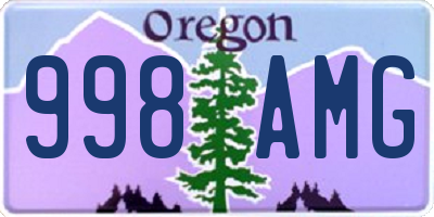 OR license plate 998AMG