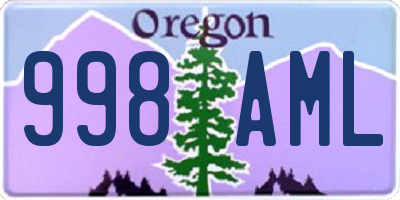 OR license plate 998AML