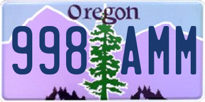 OR license plate 998AMM