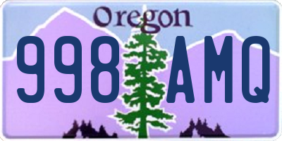 OR license plate 998AMQ