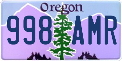 OR license plate 998AMR