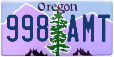 OR license plate 998AMT