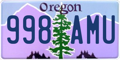 OR license plate 998AMU