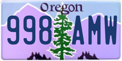OR license plate 998AMW