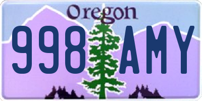OR license plate 998AMY