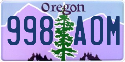 OR license plate 998AOM