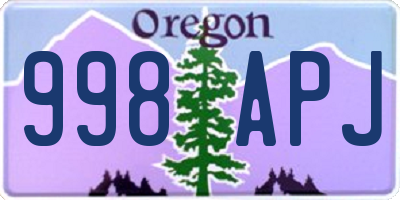 OR license plate 998APJ