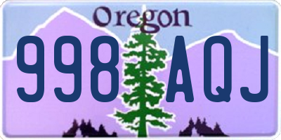 OR license plate 998AQJ