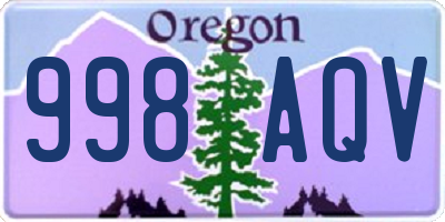 OR license plate 998AQV