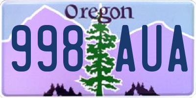 OR license plate 998AUA