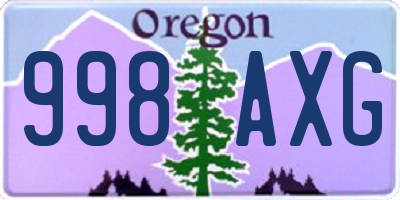 OR license plate 998AXG