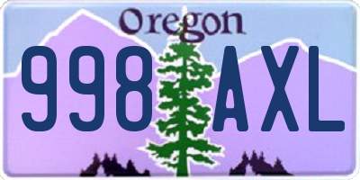 OR license plate 998AXL