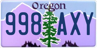 OR license plate 998AXY