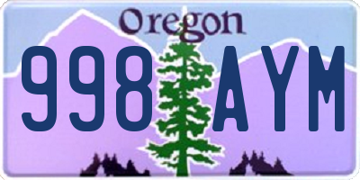 OR license plate 998AYM