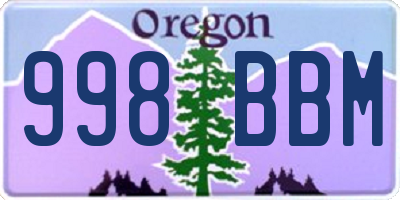 OR license plate 998BBM