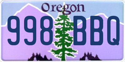 OR license plate 998BBQ