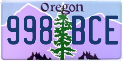 OR license plate 998BCE
