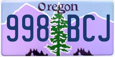 OR license plate 998BCJ