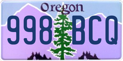 OR license plate 998BCQ