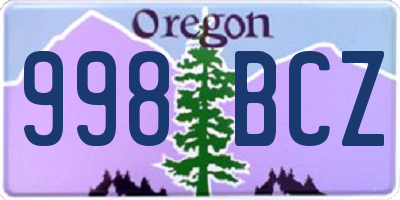 OR license plate 998BCZ