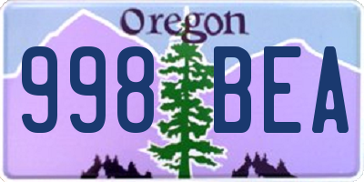 OR license plate 998BEA
