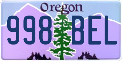 OR license plate 998BEL