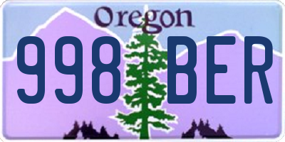 OR license plate 998BER