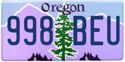 OR license plate 998BEU