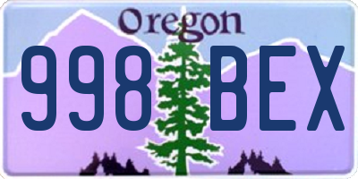 OR license plate 998BEX