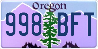 OR license plate 998BFT