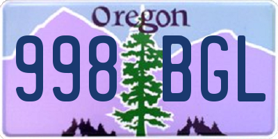 OR license plate 998BGL
