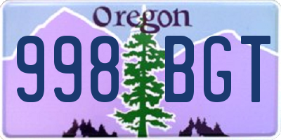 OR license plate 998BGT