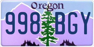 OR license plate 998BGY