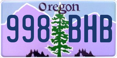 OR license plate 998BHB