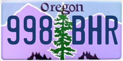 OR license plate 998BHR