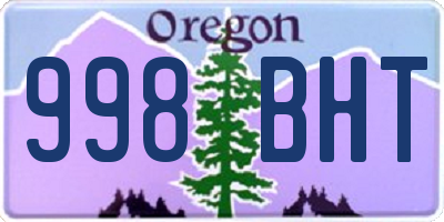 OR license plate 998BHT