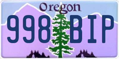 OR license plate 998BIP