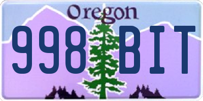 OR license plate 998BIT