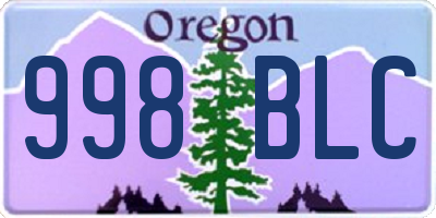 OR license plate 998BLC